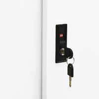 Kantoorkast met schuifdeuren 90x40x90 cm staal wit 7