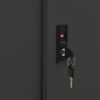 Kantoorkast met schuifdeuren 90x40x90 cm staal antracietkleurig 7