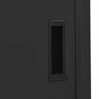 Kantoorkast met schuifdeuren 90x40x180 cm staal antracietkleur 7