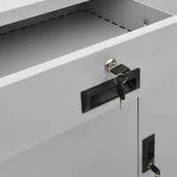 Kantoorkast 90x40x102 cm staal lichtgrijs 9