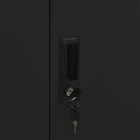 Kantoorkast 90x40x102 cm staal zwart 7