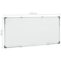Whiteboard magnetisch 110x60 cm staal wit 9