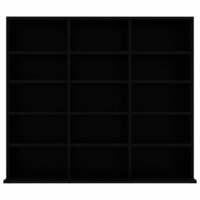 Cd-kast 102x23x89,5 cm bewerkt hout zwart 4