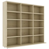 Cd-kast 102x23x89,5 cm bewerkt hout sonoma eikenkleurig 2