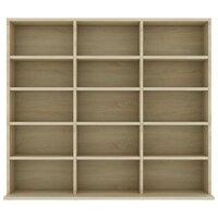 Cd-kast 102x23x89,5 cm bewerkt hout sonoma eikenkleurig 4