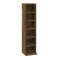 Cd-kast 21x20x88 cm bewerkt hout gerookt eikenkleurig 2
