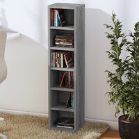 Cd-kast 21x20x88 cm bewerkt hout grijs sonoma eikenkleurig 3