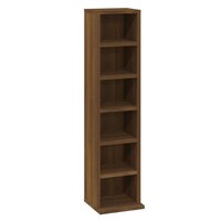 Cd-kast 21x20x88 cm bewerkt hout bruin eikenkleur 2