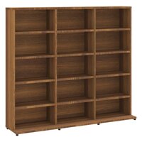 Cd-kast 102x23x89,5 cm bewerkt hout bruin eikenkleur 2