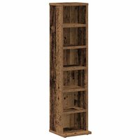 Cd-kast 21x20x88 cm bewerkt hout oud houtkleurig 2