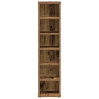 Cd-kast 21x20x88 cm bewerkt hout oud houtkleurig 4