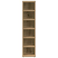 Cd-kast 21x20x88 cm bewerkt hout artisanaal eikenkleurig 4