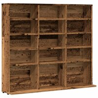 Cd-kast 100x23x89,5 cm bewerkt hout oud houtkleurig 2