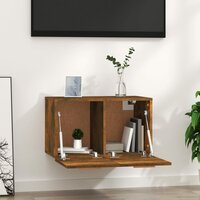 Wandkast 60x36,5x35 cm bewerkt hout gerookt eikenkleurig 3