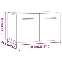 Wandkast 60x36,5x35 cm bewerkt hout gerookt eikenkleurig 9