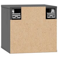 Wandkast 31,5x30x30 cm massief grenenhout grijs 8