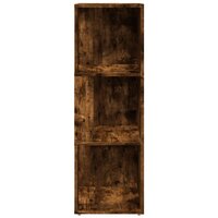 Hoekkast 33x33x100 cm bewerkt hout gerookt eikenkleurig 5