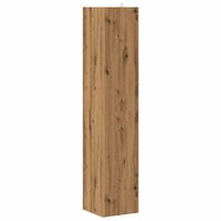 Hoekkast 33x33x165 cm bewerkt hout artisanaal eikenkleur 6