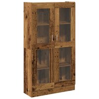 Hoge kast 82,5x30,5x150 cm bewerkt hout oud houtkleurig 2