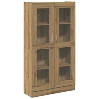 Hoge kast 82,5x30,5x150 cm bewerkt hout artisanaal eikenkleur 2