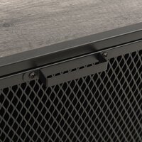 Opbergkast 72x36x82 cm metaal en MDF grijs 7