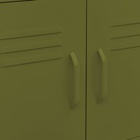 Opbergkast 60x35x56 cm staal olijfgroen 7