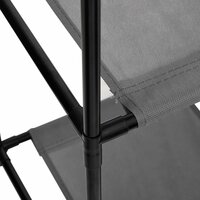 Opbergkast met 3 stoffen lades 34x34x101 cm staal grijs 6