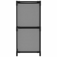 Opbergkast met 4 stoffen manden 63x30x71 cm staal grijs 4