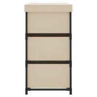 Opbergkast met 6 lades 55x29x55 cm staal cr&egrave;mekleurig 4