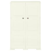 Opbergkast hout-look 79x43x125 cm kunststof vanille-ijskleurig 2