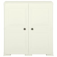 Opbergkast hout-look 79x43x85,5 cm kunststof vanille-ijskleurig 2