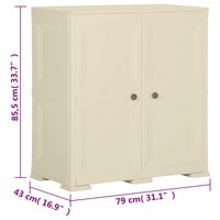 Opbergkast hout-look 79x43x85,5 cm kunststof angorawit 8