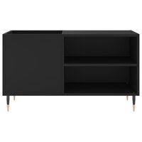 Platenkast 85x38x48 cm bewerkt hout zwart 4