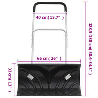 Sneeuwschep met uitschuifbaar handvat 66 cm bladstaal zwart 7