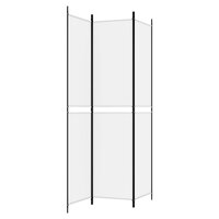 Kamerscherm met 3 panelen 150x220 cm stof wit 5