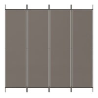 Kamerscherm met 4 panelen 698x180 cm stof antracietkleurig 3