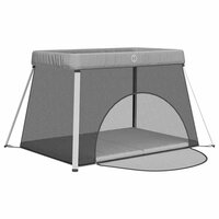 Babybox met matras linnen lichtgrijs 4