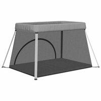 Babybox met matras linnen lichtgrijs 6