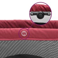 Babybox met matras linnen rood 7