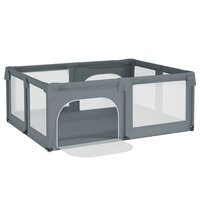 Babybox met 2 deuren oxford stof lichtgrijs 5