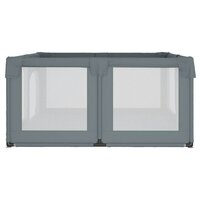 Babybox met 2 deuren oxford stof lichtgrijs 6