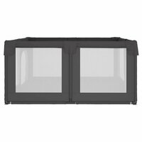 Babybox met 2 deuren oxford stof donkergrijs 6