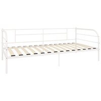 Bedbankframe metaal wit 90x200 cm 3