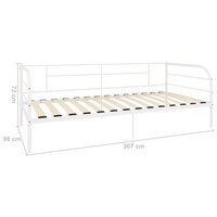 Bedbankframe metaal wit 90x200 cm 8