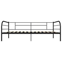 Bedbankframe metaal zwart 90x200 cm  4