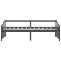 Bedbank 3-zits massief grenenhout donkergrijs 90x200 cm 4