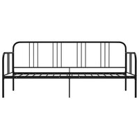 Slaapbankframe metaal zwart 90x200 cm 3