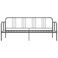 Slaapbankframe metaal grijs 90x200 cm 3