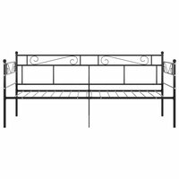 Slaapbankframe metaal zwart 90x200 cm 4