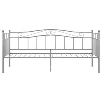 Slaapbankframe metaal grijs 90x200 cm 4